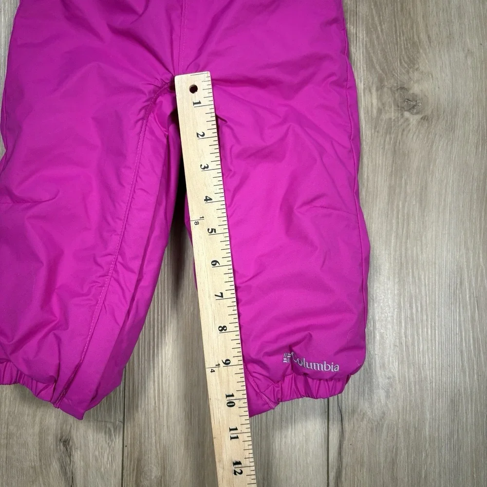 Columbia Fleece Lined Snow Suit Pants Bib Pink Girls Kids‎ Toddler 12-18M
